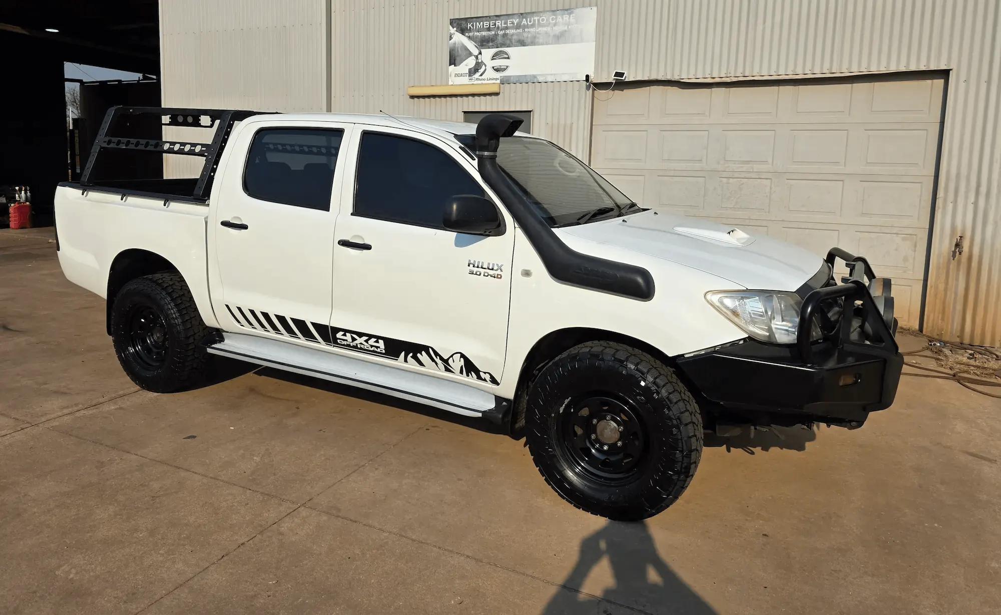 Toyota Hilux with properly installed sound deadening system.